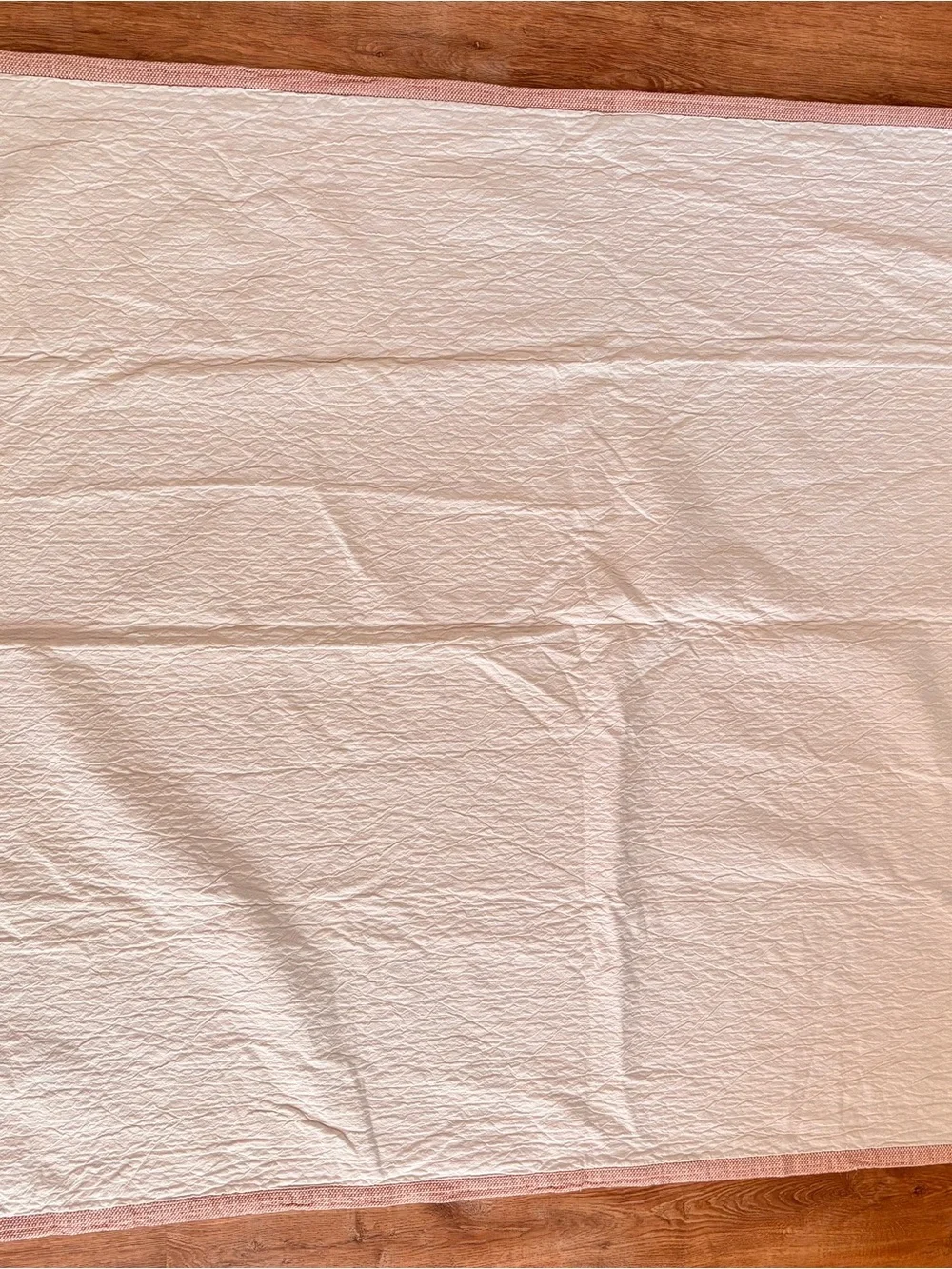 NWOT Piscatextil Portugal Premium Woven Cotton Throw Blanket Peach Cream